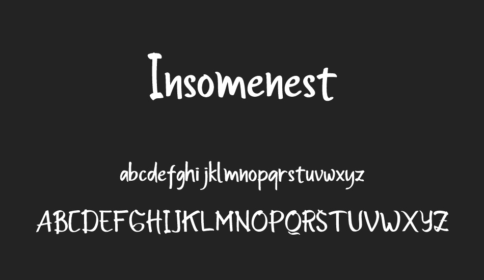 Insomenest font