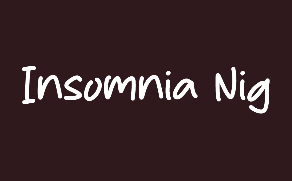 Insomnia Night font big