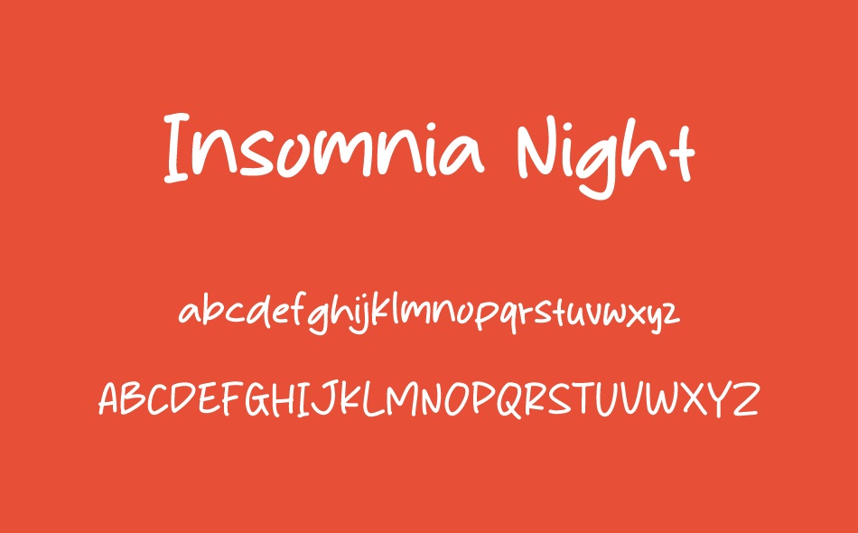 Insomnia Night font