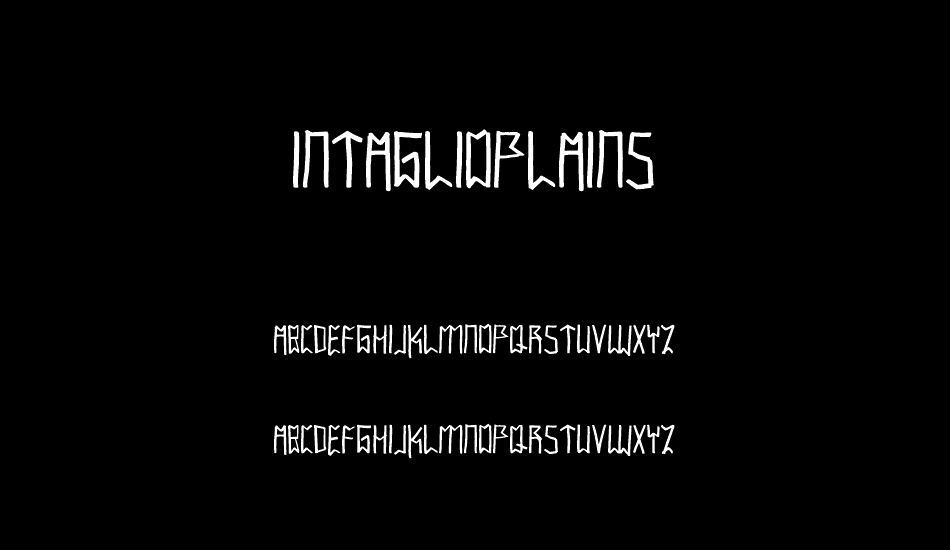 IntaglioPlains font