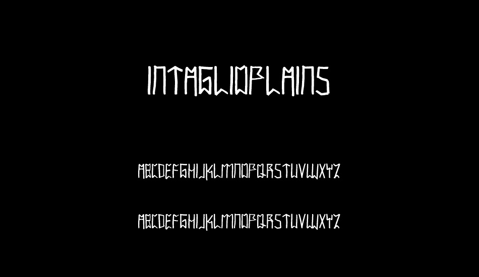 IntaglioPlains font