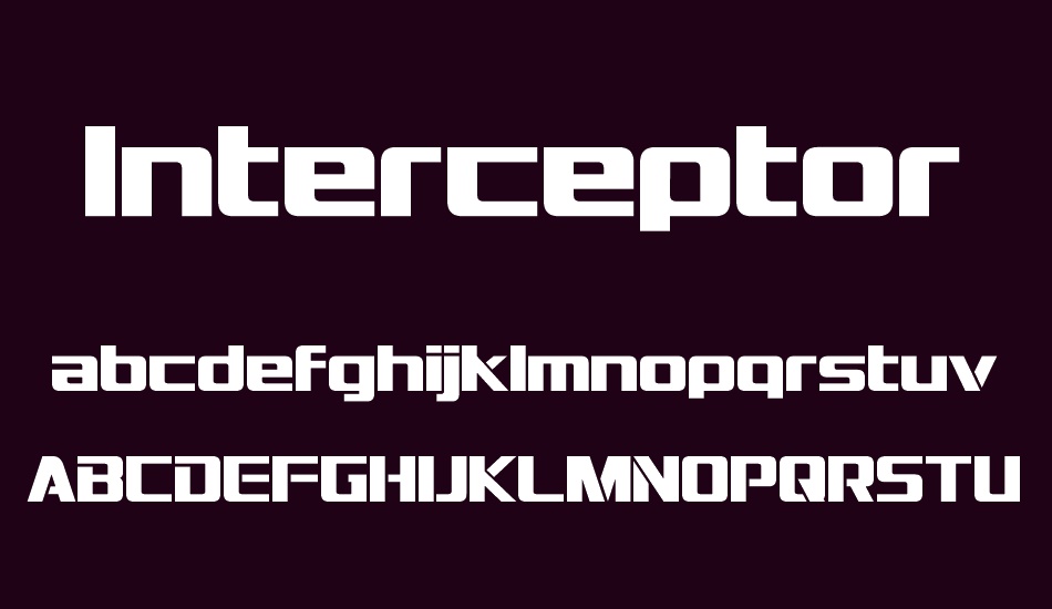 Interceptor font