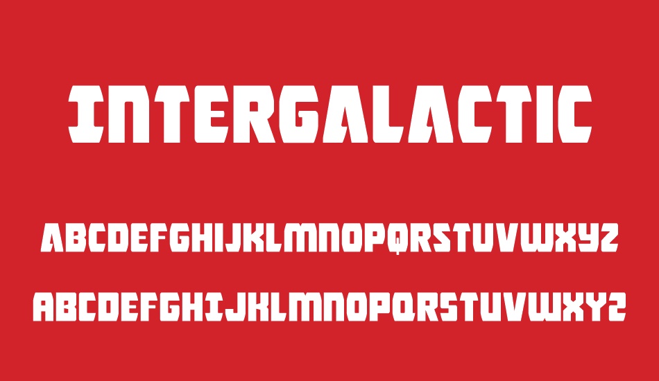 Intergalactic font