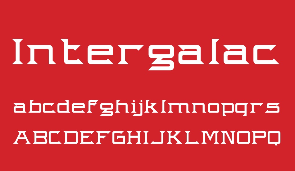 Intergalactik Airlines font