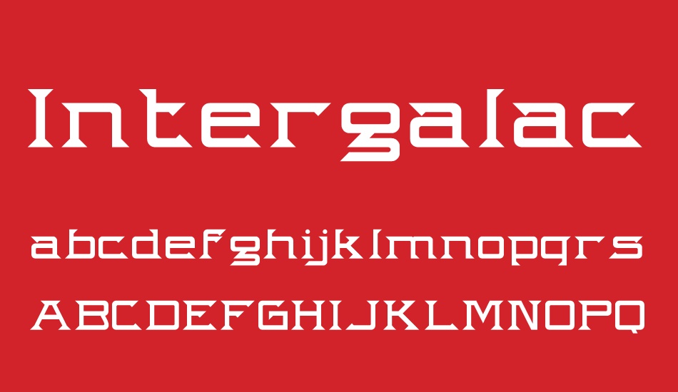 Intergalactik Airlines font