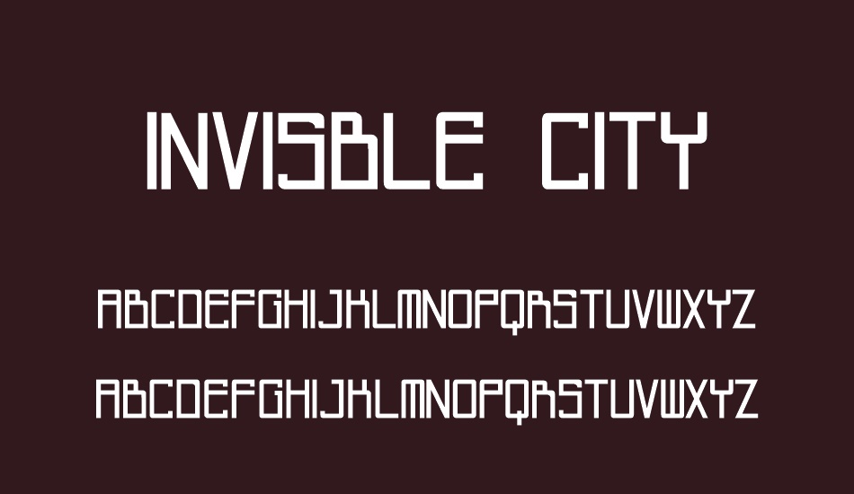 Invisble city font