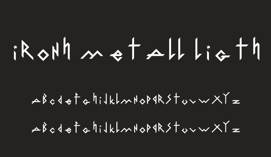IronH Metall Ligth font
