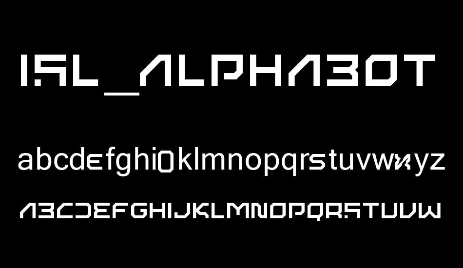 ISL_ALPHABOT XEN font
