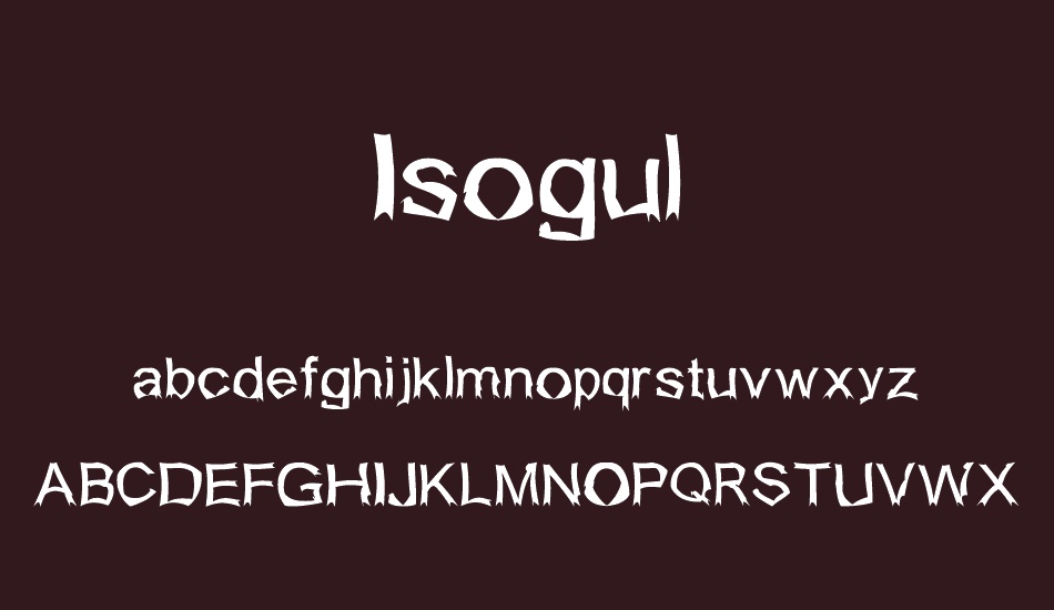 Isogul font