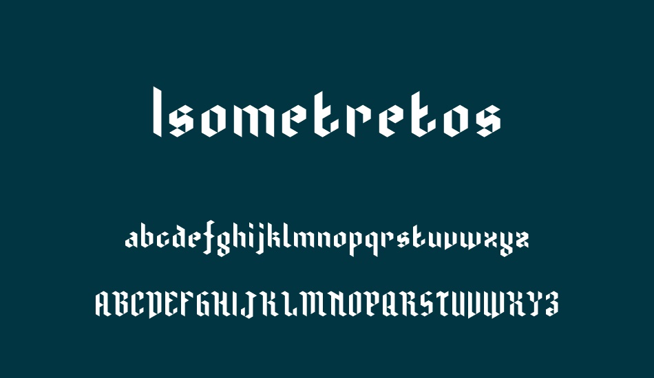 Isometretos font