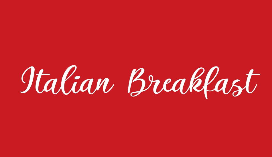 Italian Breakfast font big
