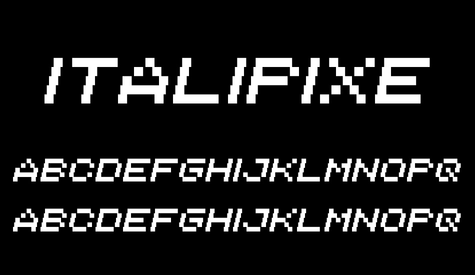 Italipixel font