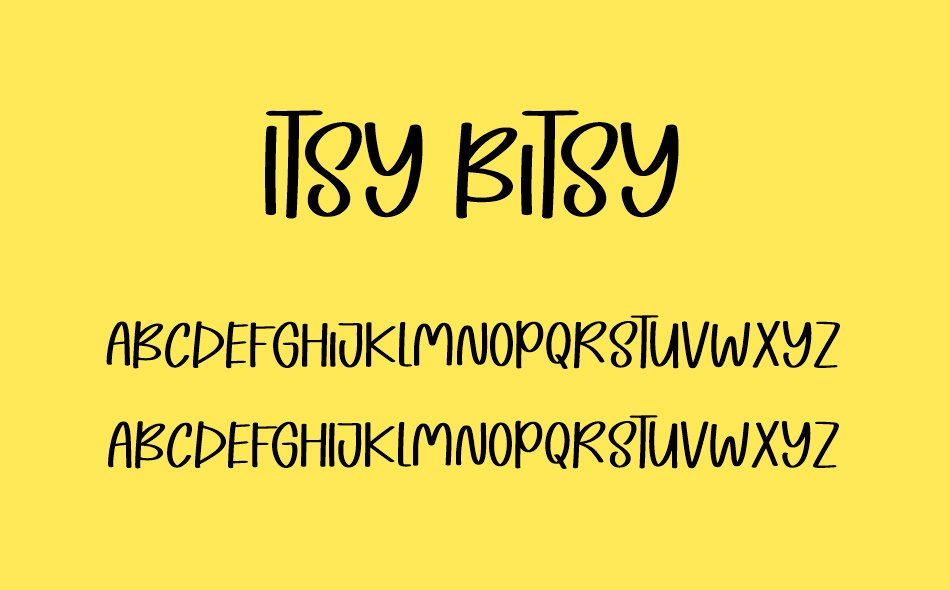 Itsy Bitsy font