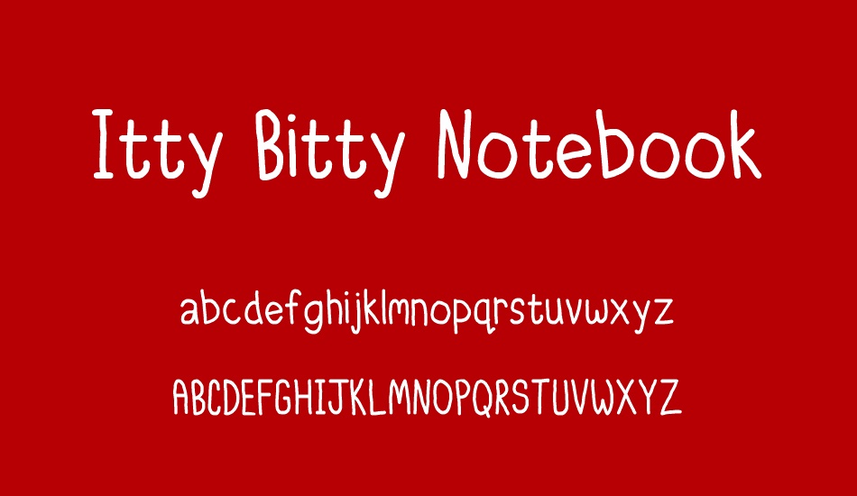 Itty Bitty Notebook font