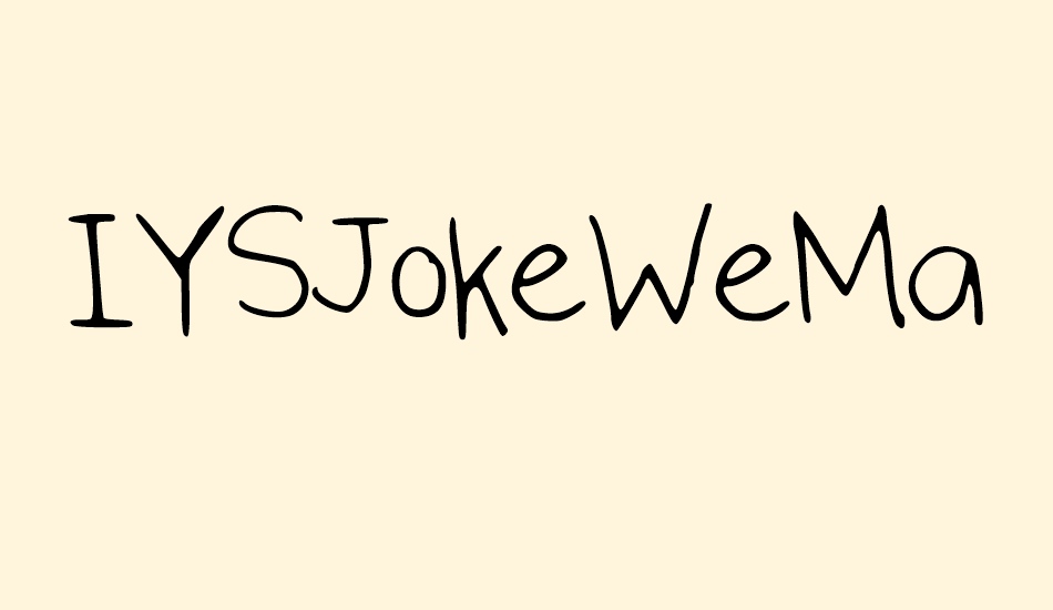 IYSJokeWeMade font big