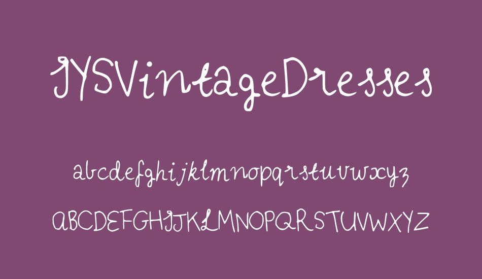 IYSVintageDresses font