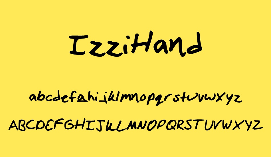 IzziHand font