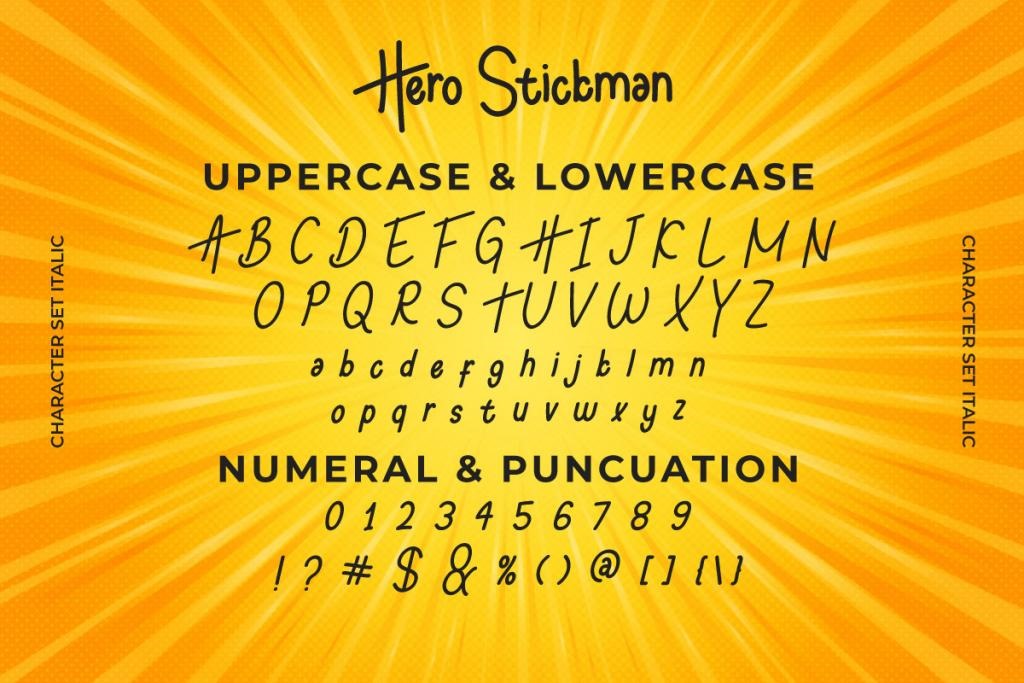 Hero Stickman Demo Font Family