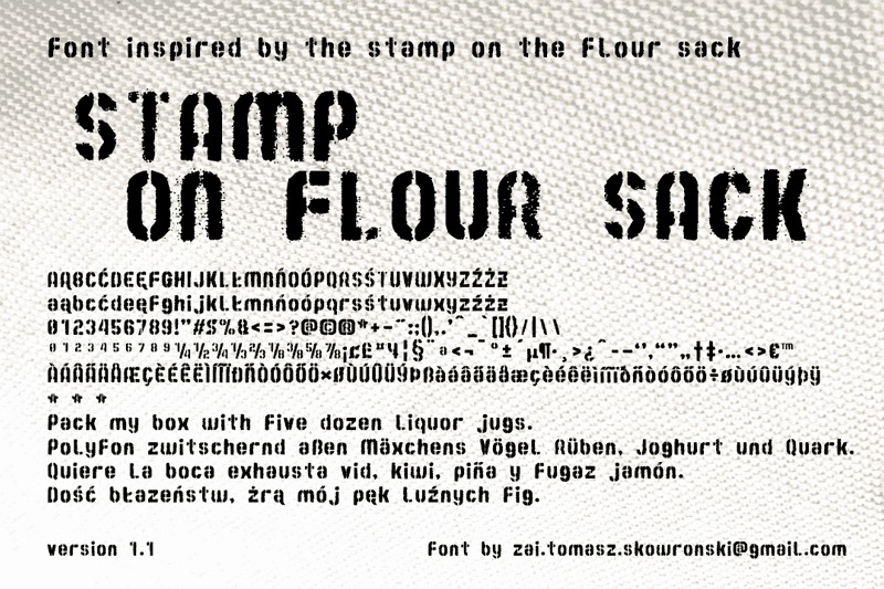 zai Stamp On Flour Sack